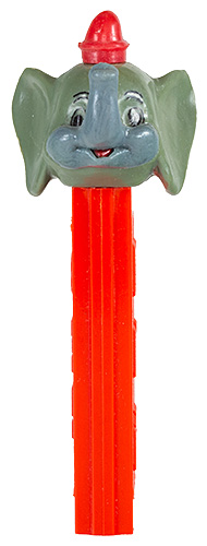 PEZ - Disney Classic - Dumbo - Gray Head, Red Hat - A