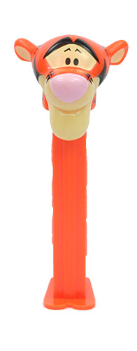 PEZ - Winnie the Pooh - Tigger - Orange Neck, light blue nose - A