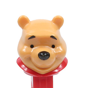 PEZ - Winnie the Pooh - Winnie the Pooh - Thick eyebrows, red collar - B