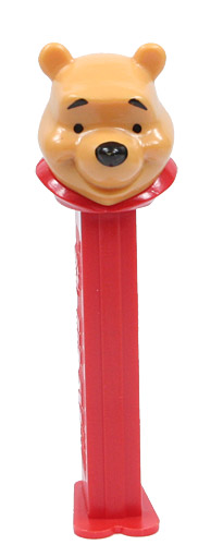 PEZ - Winnie the Pooh - Winnie the Pooh - Thick eyebrows, red collar - B