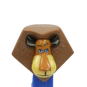 PEZ - Madagascar - Alex - With Line, Medium Brown Head, Yellow Snout