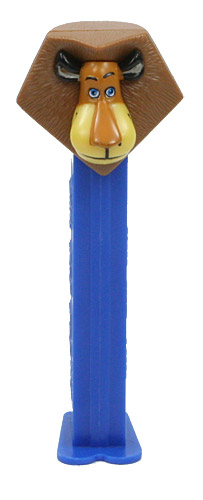 PEZ - Madagascar - Alex - With Line, Medium Brown Head, Yellow Snout