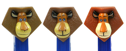 PEZ - Madagascar - Alex - With Line, Medium Brown Head, Yellow Snout