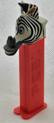 PEZ - Madagascar - Marty - Small Pupils, Dark Grey Snout, painted ears