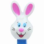 PEZ - Bunny E White head, two whiskers, purple ears