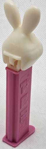 PEZ - Easter - Bunny - White head, two whiskers, purple ears - E