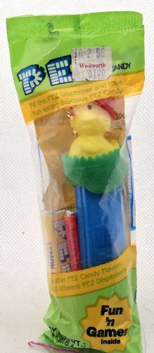 PEZ - Easter - Chick with Hat - Green Eggshell - D