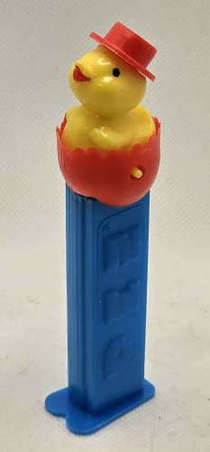 PEZ - Easter - Chick with Hat - Red Eggshell - D