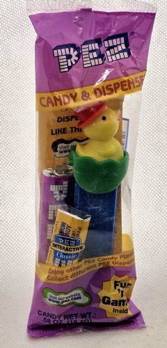 PEZ - Easter - Chick with Hat - Green Eggshell - E