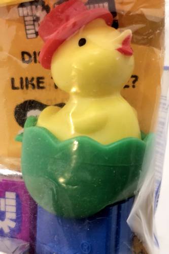 PEZ - Easter - Chick with Hat - Green Eggshell - E