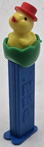 PEZ - Easter - Chick with Hat - Green Eggshell - E