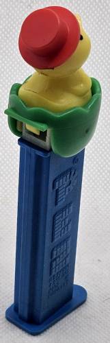 PEZ - Easter - Chick with Hat - Green Eggshell - E