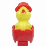 PEZ - Chick with Hat E Red Eggshell