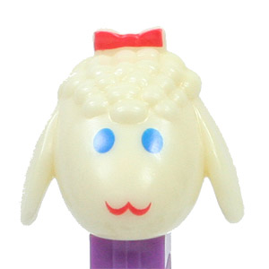 PEZ - Easter - Lamb - Off-White Head with Mouth - A