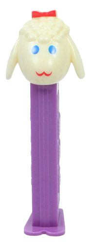 PEZ - Easter - Lamb - Off-White Head with Mouth - A