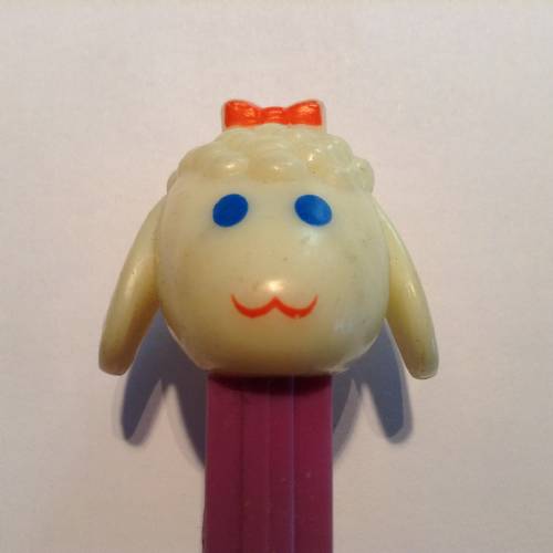 PEZ - Easter - Lamb - White Head with Mouth - A