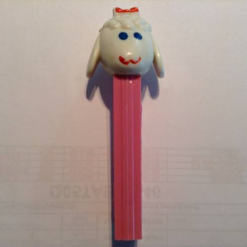 PEZ - Easter - Lamb - White Head with Mouth - A