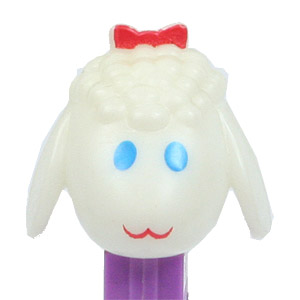 PEZ - Easter - Lamb - White Head with Mouth - A