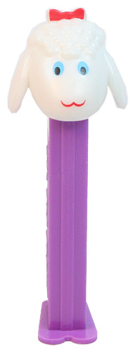 PEZ - Easter - Lamb - White Head with Mouth and Pupils - A