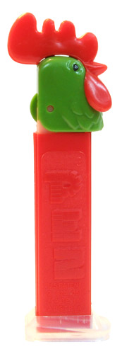 PEZ - Easter - Rooster - Green Head, Red Comb