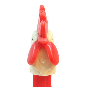 PEZ - Easter - Rooster - Off-White Head, Red Comb