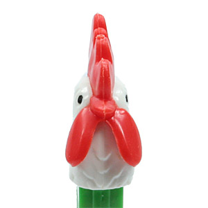 PEZ - Easter - Rooster - White Head, Red Comb