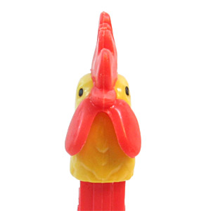 PEZ - Easter - Rooster - Yellow Head, Orange Comb