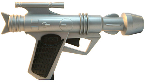 PEZ - Guns - 80's Space Gun - Silver with Black Grip