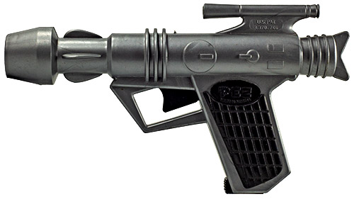PEZ - Guns - 80's Space Gun - Silver with Black Grip