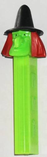 PEZ - Halloween - Witch - Lime Green/Dark Red/Black - C