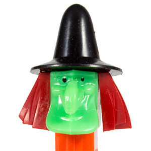 PEZ - Halloween - Witch - Lime Green/Dark Red/Black - C