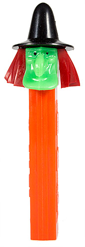 PEZ - Halloween - Witch - Lime Green/Dark Red/Black - C