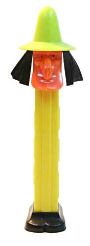 PEZ - Halloween - Witch - Yellow/Black/Orange - C