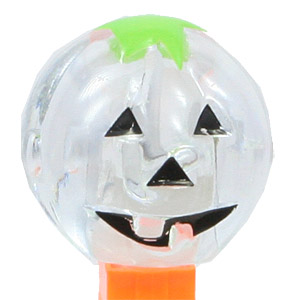 PEZ - Crystal Collection - Pumpkin - Clear Crystal Head - C