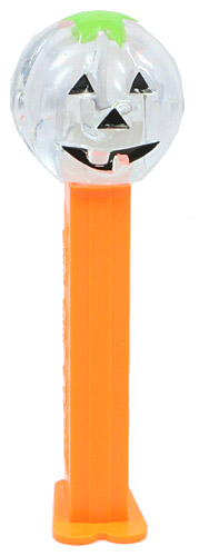 PEZ - Crystal Collection - Pumpkin - Clear Crystal Head - C