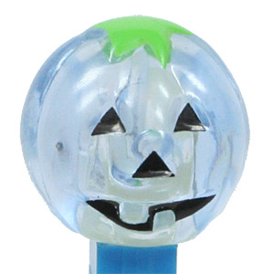 PEZ - Crystal Collection - Pumpkin - Light Blue Crystal Head - C