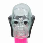 PEZ - Skull B Clear Crystal Head, Black Collar
