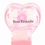 PEZ - Best Friends  Nonitalic Black on Crystal Pink on White hearts on pink