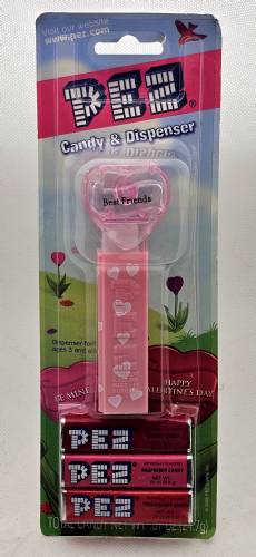 PEZ - Valentine - Best Friends - Nonitalic Black on Crystal Pink