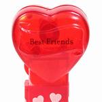 PEZ - Best Friends  Nonitalic Black on Crystal Red on White hearts on red