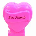 PEZ - Best Friends  Italic Black on Hot Pink on White hearts on hot pink
