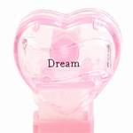 PEZ - Dream  Nonitalic Black on Crystal Pink on White hearts on pink