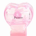 PEZ - Prince  Nonitalic Black on Crystal Pink on White hearts on pink