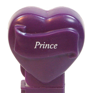 PEZ - Hearts - Valentine - Prince - Italic White on Dark Purple