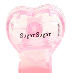 PEZ - Valentine - Sugar Sugar - Nonitalic Black on Crystal Pink