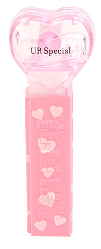 PEZ - Valentine - UR Special - Nonitalic Black on Crystal Pink