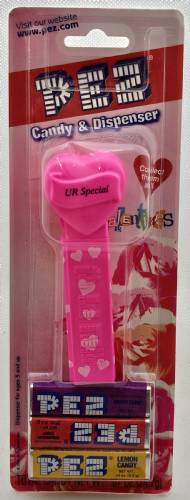 PEZ - Hearts - Valentine - UR Special - Italic Black on Hot Pink