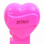 PEZ - XOXO  Italic Black on Hot Pink on White hearts on hot pink