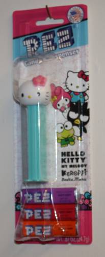 PEZ - Hello Kitty - Hawaiian Hello Kitty - White Head Pink Hibiscus