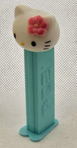 PEZ - Hello Kitty - Hawaiian Hello Kitty - White Head Pink Hibiscus